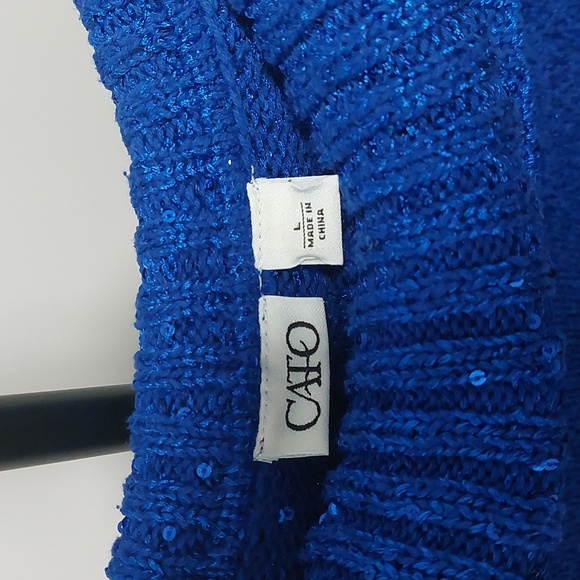 Blue sparkly knit sweater and camisole - Picture 3 of 5